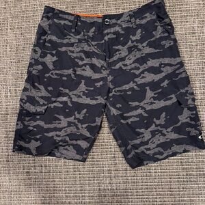 Oakley Navy and Gray Camo Hybrid Shorts